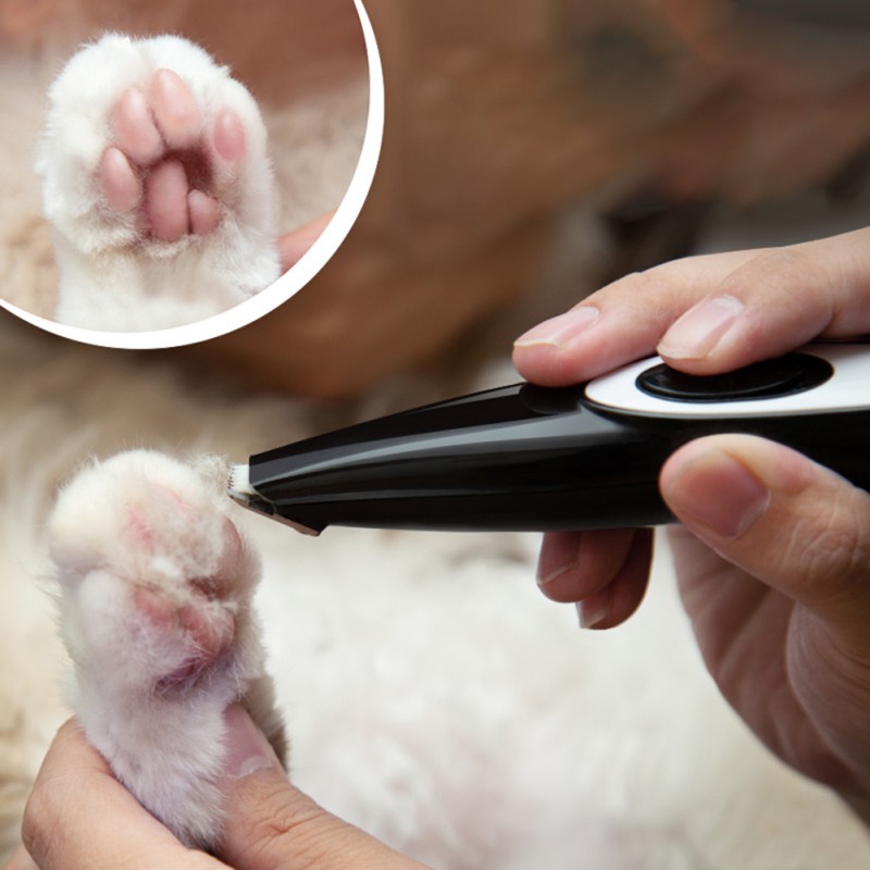 Pet Mini Foot Clipper USB Rechargeable Ear Eyes Hair Trimmer Clipper Dog Cat Paw Electric Clippers Low Noise Fur Grooming Kits