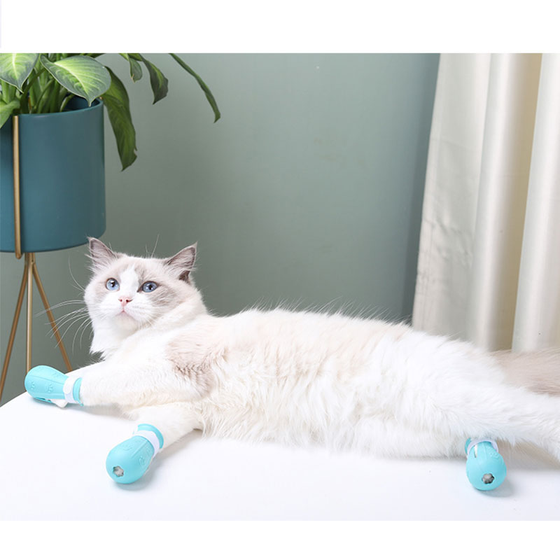 Cat Claw Protector Cat Bath Feeding Medicine Anti-shedding Anti-scratch Adjustable Pet Cat Silicone Paw Cover Boots  Pet Supplie