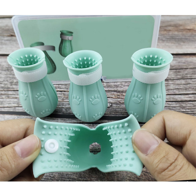 Cat Claw Protector Cat Bath Feeding Medicine Anti-shedding Anti-scratch Adjustable Pet Cat Silicone Paw Cover Boots  Pet Supplie