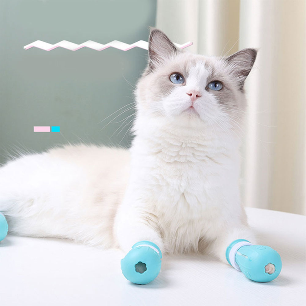 Cat Claw Protector Cat Bath Feeding Medicine Anti-shedding Anti-scratch Adjustable Pet Cat Silicone Paw Cover Boots  Pet Supplie