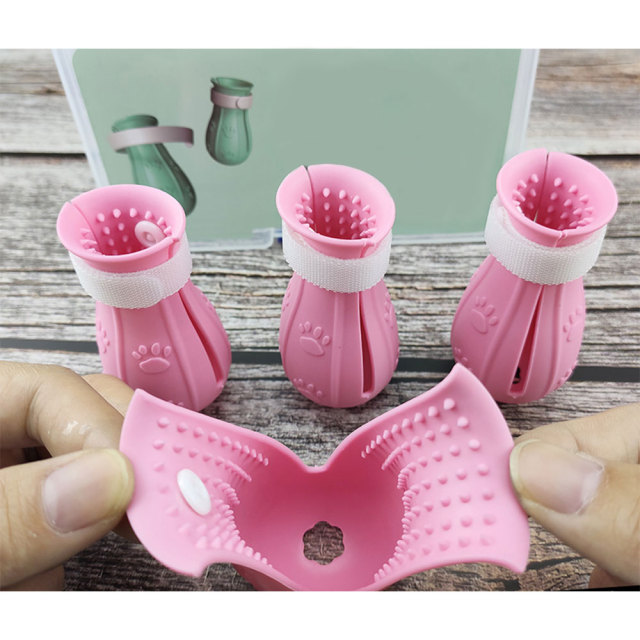 Cat Claw Protector Cat Bath Feeding Medicine Anti-shedding Anti-scratch Adjustable Pet Cat Silicone Paw Cover Boots  Pet Supplie