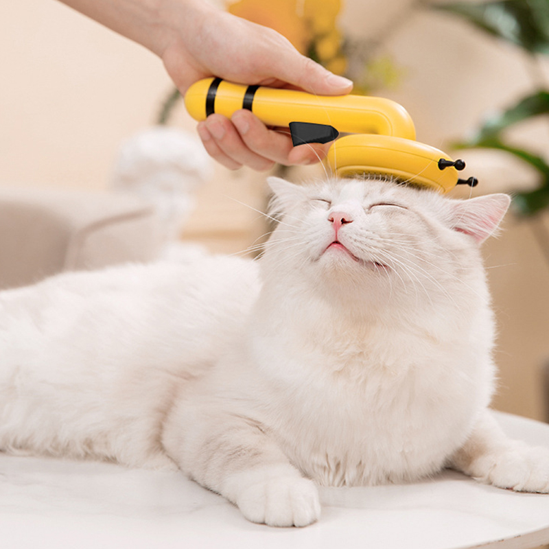 Pet Comb Hair Removes Cat Dog Brush Self Cleaning Cats Dogs Grooming Hair Cleaning Beauty Home Pets Massages Groomer Supplies