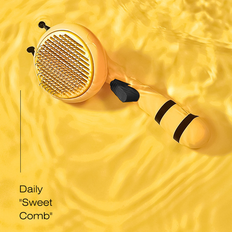 Pet Comb Hair Removes Cat Dog Brush Self Cleaning Cats Dogs Grooming Hair Cleaning Beauty Home Pets Massages Groomer Supplies