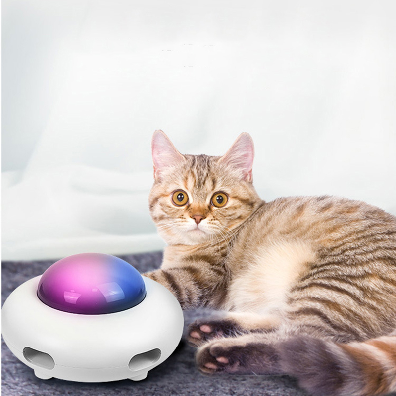 Cats Teaser automatic Toys Interactive funny cat Feather Stick Spinning Pet Turntable Catching Training intelligent toy