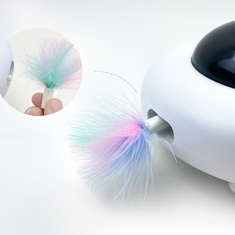 Cats Teaser automatic Toys Interactive funny cat Feather Stick Spinning Pet Turntable Catching Training intelligent toy