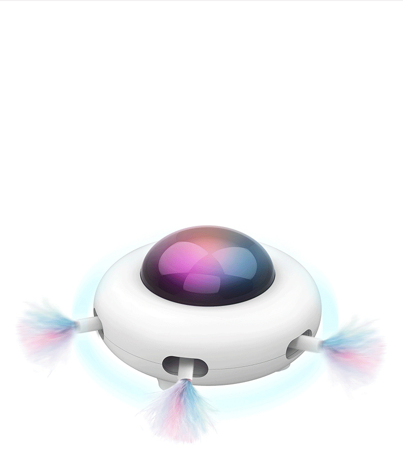 Cats Teaser automatic Toys Interactive funny cat Feather Stick Spinning Pet Turntable Catching Training intelligent toy