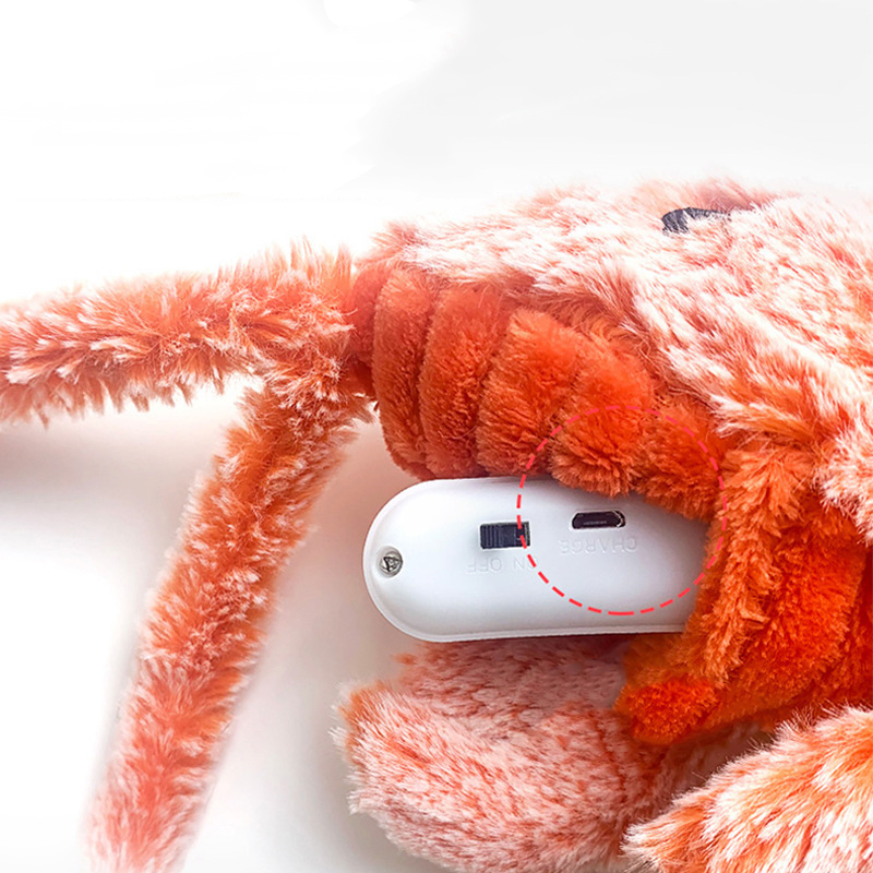 Pet Electric Jumping Cat toy Shrimp Moving Simulation Lobster Dancing Plush Toys For Pet dog Cats Stuffed Animal Interactive toy