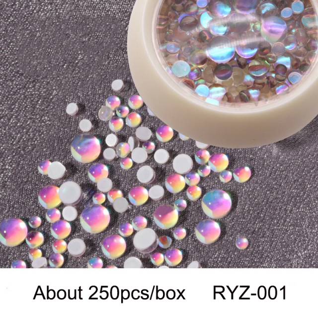 The New 3D Nail Art Decorations Rhinestones Mermaid beads Strass  Shiny light-sensitive crystal glass beads Manicure Decoration
