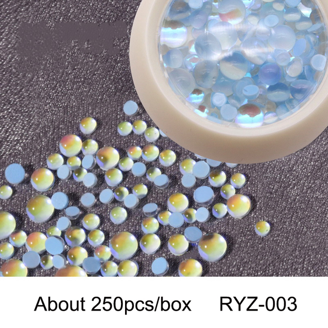 The New 3D Nail Art Decorations Rhinestones Mermaid beads Strass  Shiny light-sensitive crystal glass beads Manicure Decoration view 4