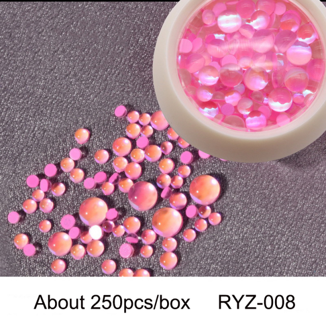 The New 3D Nail Art Decorations Rhinestones Mermaid beads Strass  Shiny light-sensitive crystal glass beads Manicure Decoration view 5