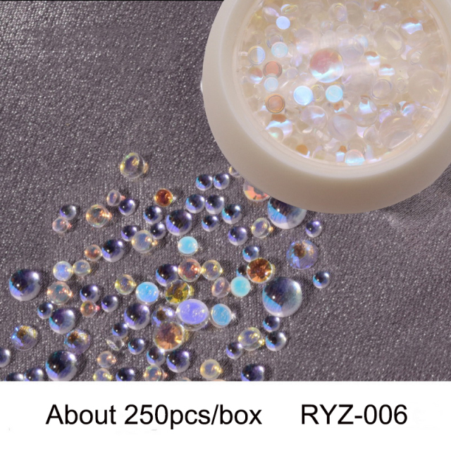 The New 3D Nail Art Decorations Rhinestones Mermaid beads Strass  Shiny light-sensitive crystal glass beads Manicure Decoration view 7