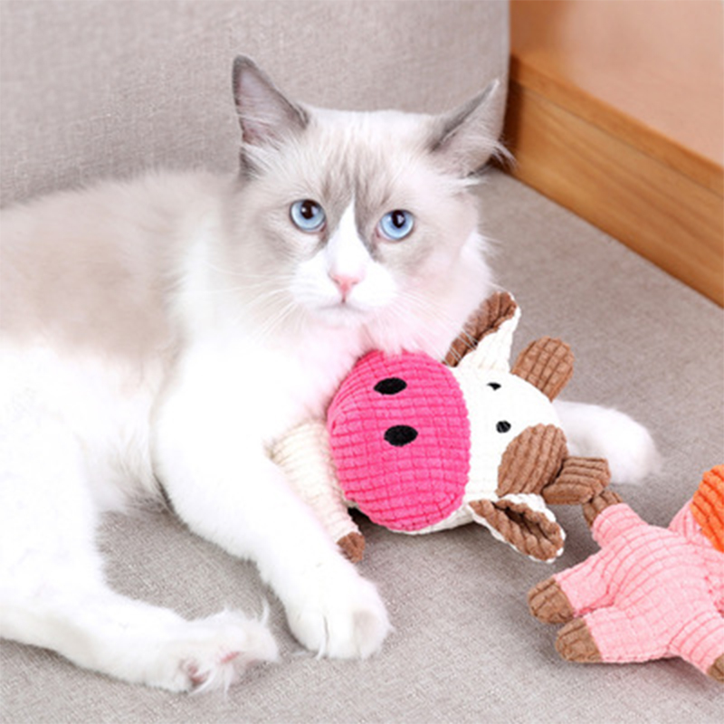 Cute Plush Toys For Dog And Cat Kitten Funny Cat Pet Kitten Play Interactive Toy Home Pet Supplies Cartoon Animal Elephant Pig