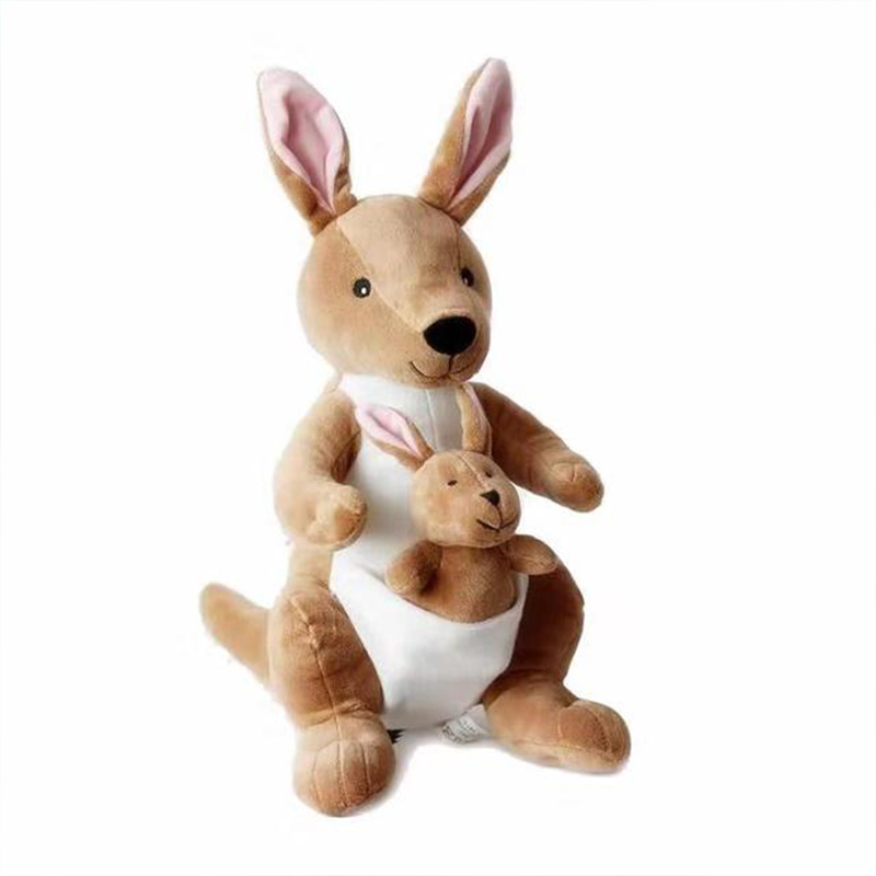 New 28cm/38cm Cute Creative Mother and Child Kangaroo Doll Plush Toy Soft Animal Stuffed Plush Doll For Baby Gift