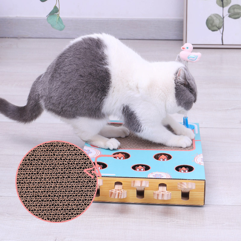 Pet Cat Toy Cat Hitting Hamster ToysKitten Interactive Toy For Cat Hunting Mouse Kitten Scratch Board Cat Tease Toy Products