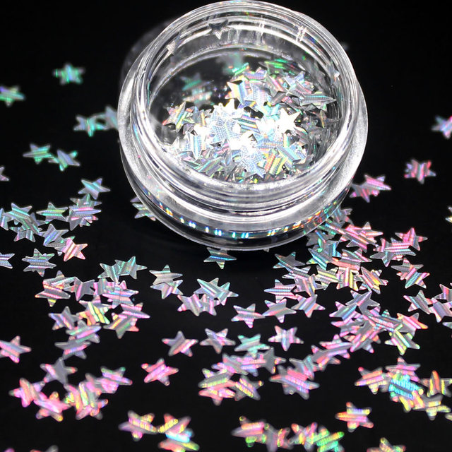 1 PCS Holographic Butterfly Shape Nail Glitter Flakes Sparkly 3D Colorful Sequins Spangles Polish Manicure Nails Art Decoration view 2