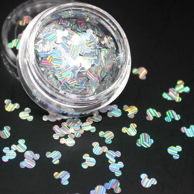 1 PCS Holographic Butterfly Shape Nail Glitter Flakes Sparkly 3D Colorful Sequins Spangles Polish Manicure Nails Art Decoration view 3