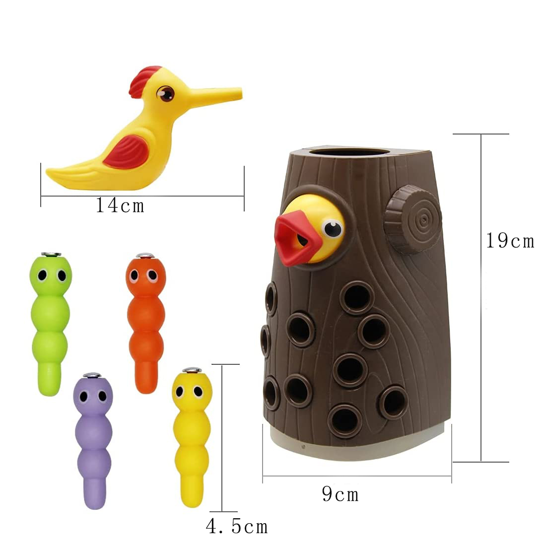 Montessori Toddler Toy Magnetic Woodpecker Catching Worms And Feeding Game Toys Set Fine Motor Skill Preschool Toys For Children