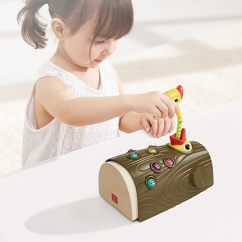 Montessori Toddler Toy Magnetic Woodpecker Catching Worms And Feeding Game Toys Set Fine Motor Skill Preschool Toys For Children