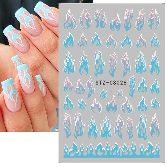 3pcs Abstract Lady Face Nail Decals Water Black Leaf Sliders Paper Nail Art Decor Gel Polish Sticker Manicure Foils view 2