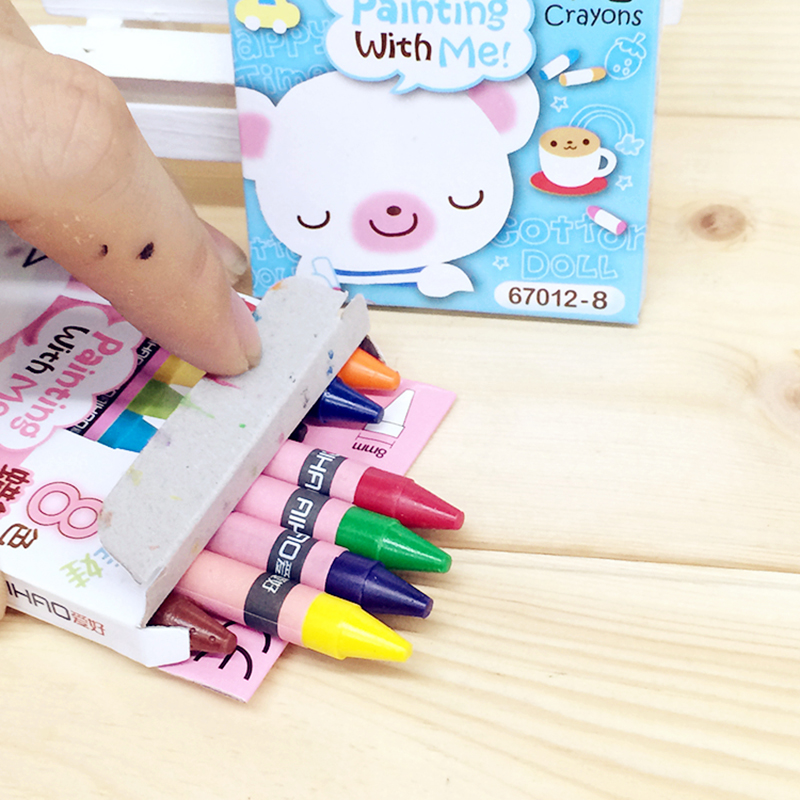 New Rabbit Pig 12 Colors Non-Toxic Crayon Oil Painting Stick Kids Student Pastel Pencils for Drawing Colored Pencils