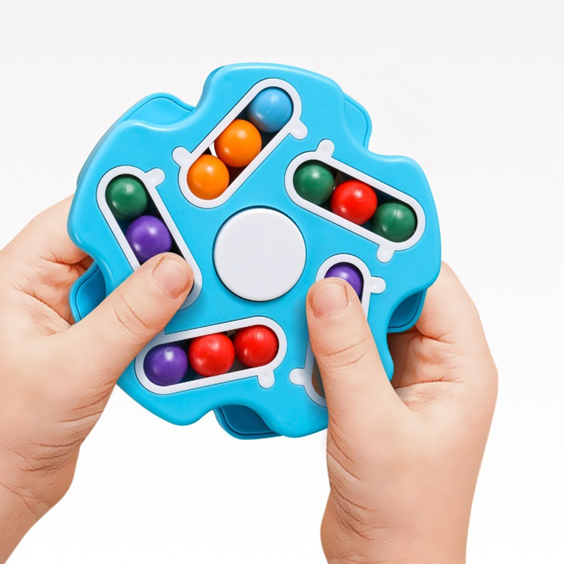 Children Intelligence Rotating Magic Bean Fingertip Toy Kids Stress Relief Cube Toys for Aldult Relieve Decompression Game