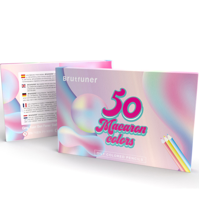 Brutfuner Macaron 50 Color Colored Pencil Professional Pastel Drawing Pencils Coloured Pencils Art Supplies For Artist