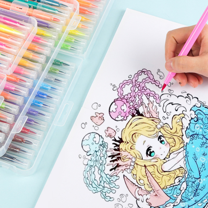 12Color*2 Set Soft-tip Watercolor Pen  Children Graffiti Drawing Painting Water-color Office Stationery