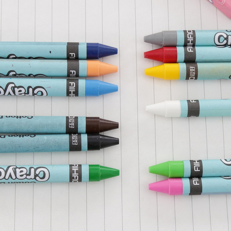 New Set Wax Crayon Stick Kid Painting Drawing Sketching Art Tool 24Colors*2