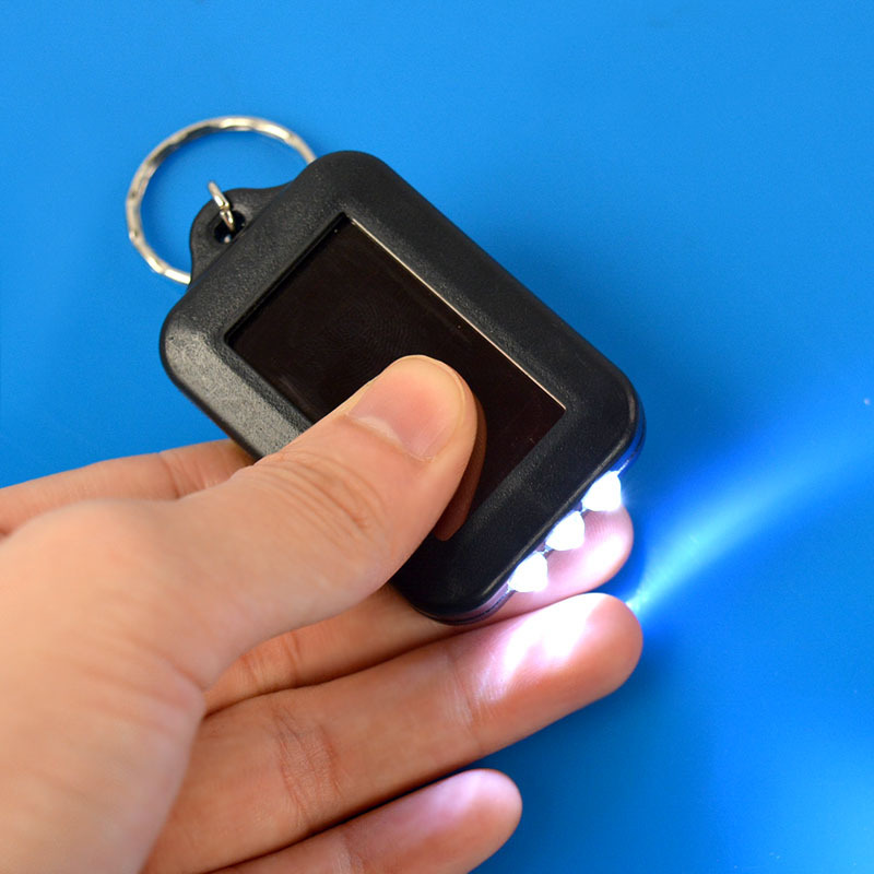 LED Flashlight Portable Mini-Torch Light Key Ring 3 LED Keychain Lamp Waterproof Led Torch