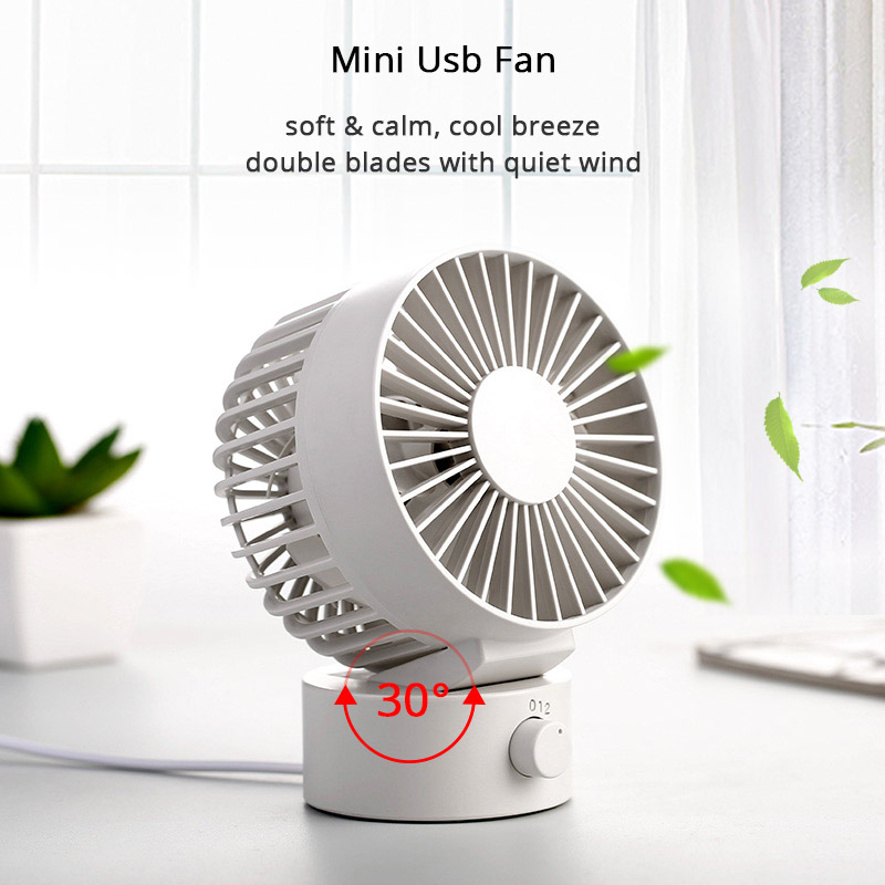 Summer USB Fan Creative Mini USB Fan For Office Home Beach Portable 2 Speed Computer PC Fans With Double Side Fans Blades Blower
