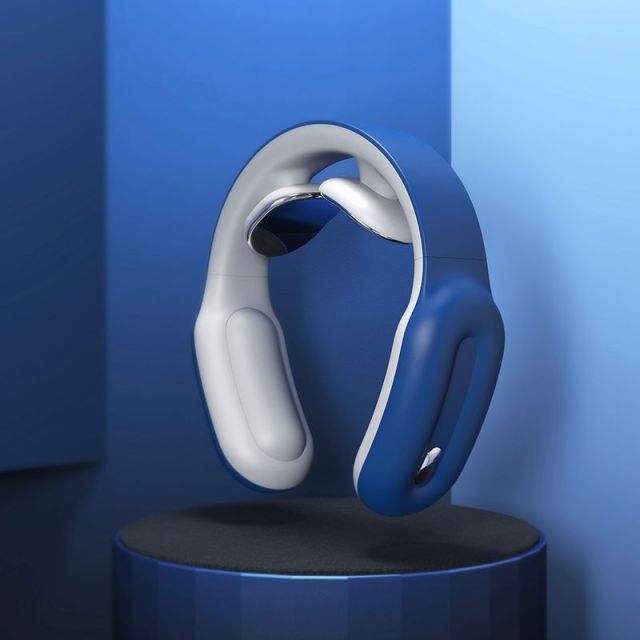 Electric Pulse Neck Massager Rechargeable USB Cervical Traction Therapy Massage Stimulator Pain Relief Heating Function