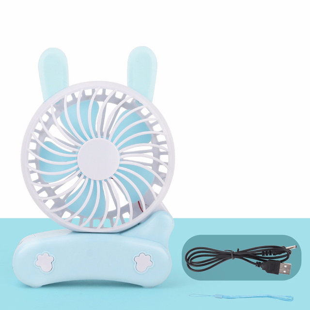 Mini Manual Fan Cartoon Fans Children Hold Portable Usb Charge Fans Fold Small Desk Fans