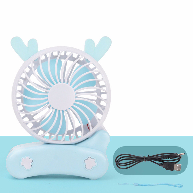 Mini Manual Fan Cartoon Fans Children Hold Portable Usb Charge Fans Fold Small Desk Fans