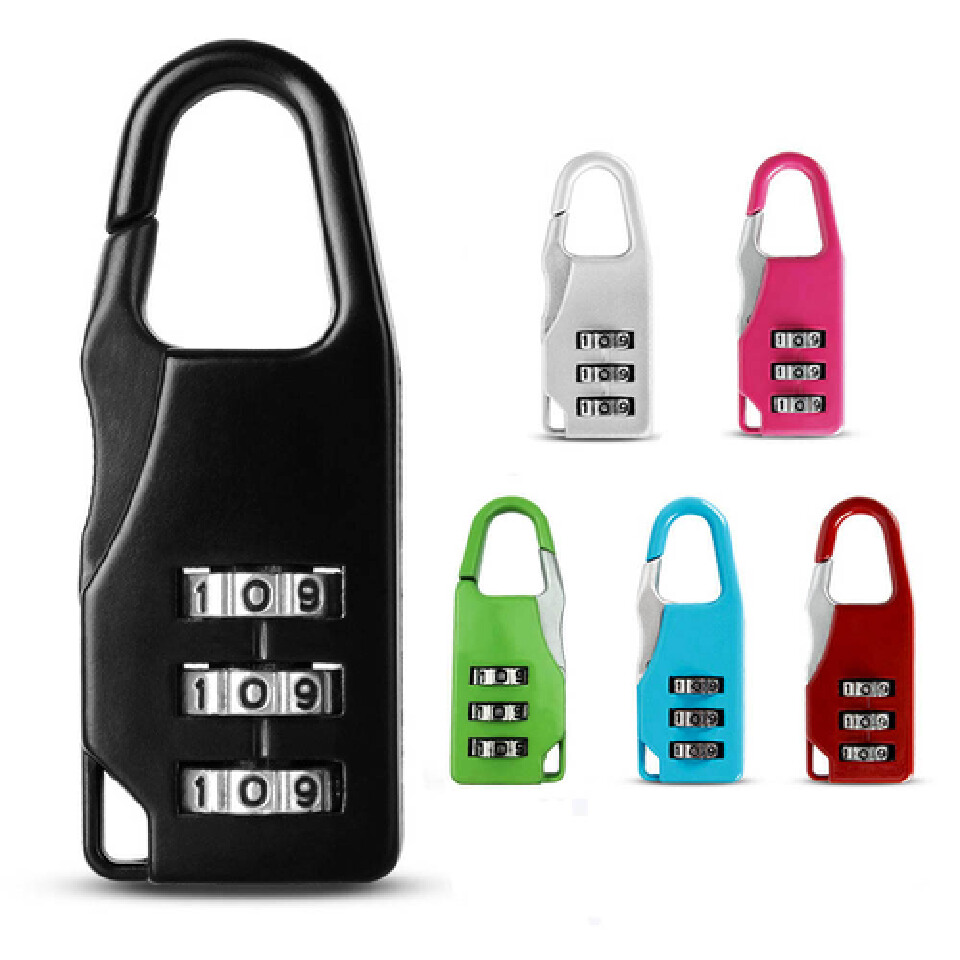 3pcs 3 Mini Dial Digits Code Number Password Combination Padlock Safety Travel Security Lock for Luggage Lock Padlock Gym