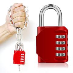 Combination Lock 4 Digit Anti Rust Padlock Set Weatherproof Padlock Gate Outdoor Storage Lock