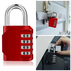 Combination Lock 4 Digit Anti Rust Padlock Set Weatherproof Padlock Gate Outdoor Storage Lock