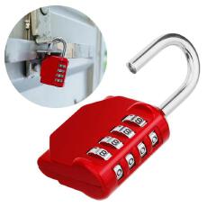Combination Lock 4 Digit Anti Rust Padlock Set Weatherproof Padlock Gate Outdoor Storage Lock