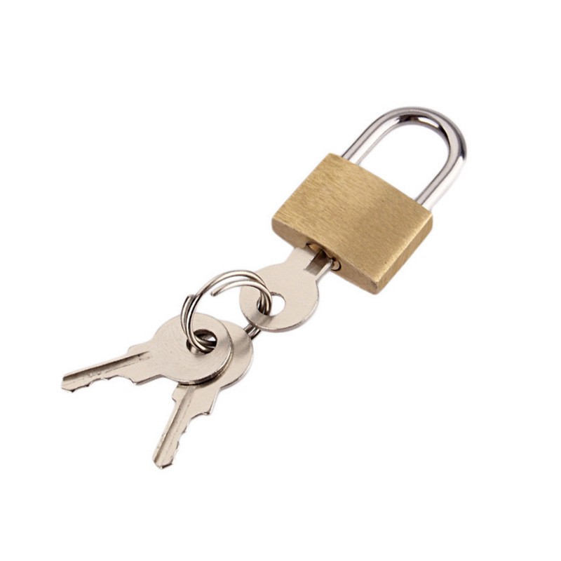 4pcs Copper Lock with Keys Luggage Case Padlock Storage Lockers Padlock