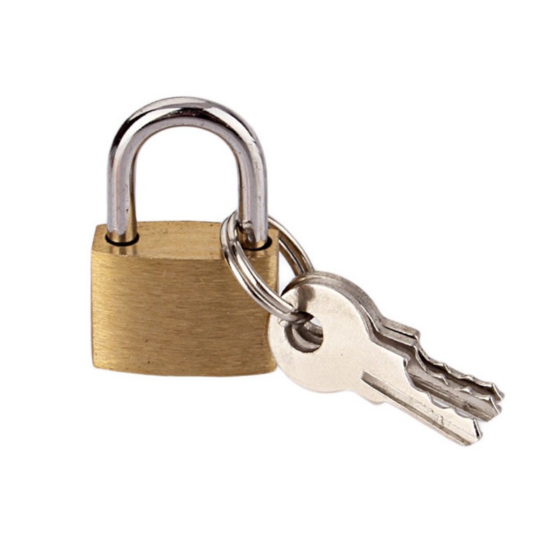 4pcs Copper Lock with Keys Luggage Case Padlock Storage Lockers Padlock