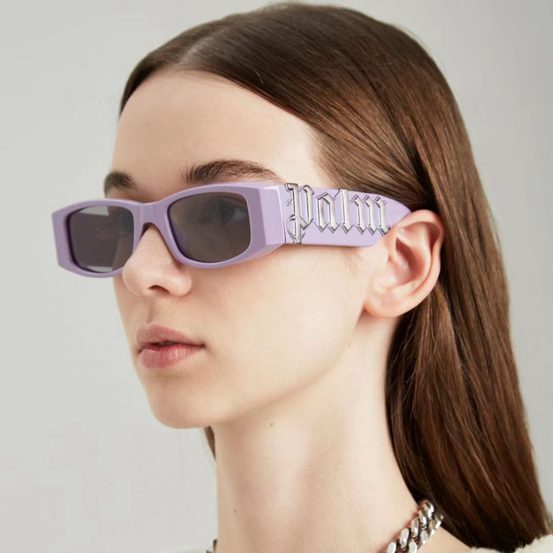 Colorful candy color letters sunglasses sunglasses men's and women's punk hip-hop glasses