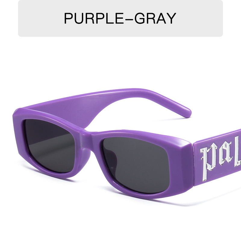 Colorful candy color letters sunglasses sunglasses men's and women's punk hip-hop glasses