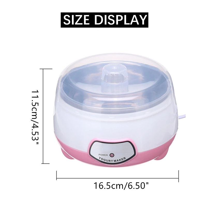 Yogurt Maker Mini Automatic Yogurt Machine Household DIY Yogurt Tools Kitchen Appliance Stainless Steel Tank Pink 220V
