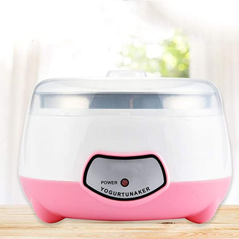 Yogurt Maker Mini Automatic Yogurt Machine Household DIY Yogurt Tools Kitchen Appliance Stainless Steel Tank Pink 220V