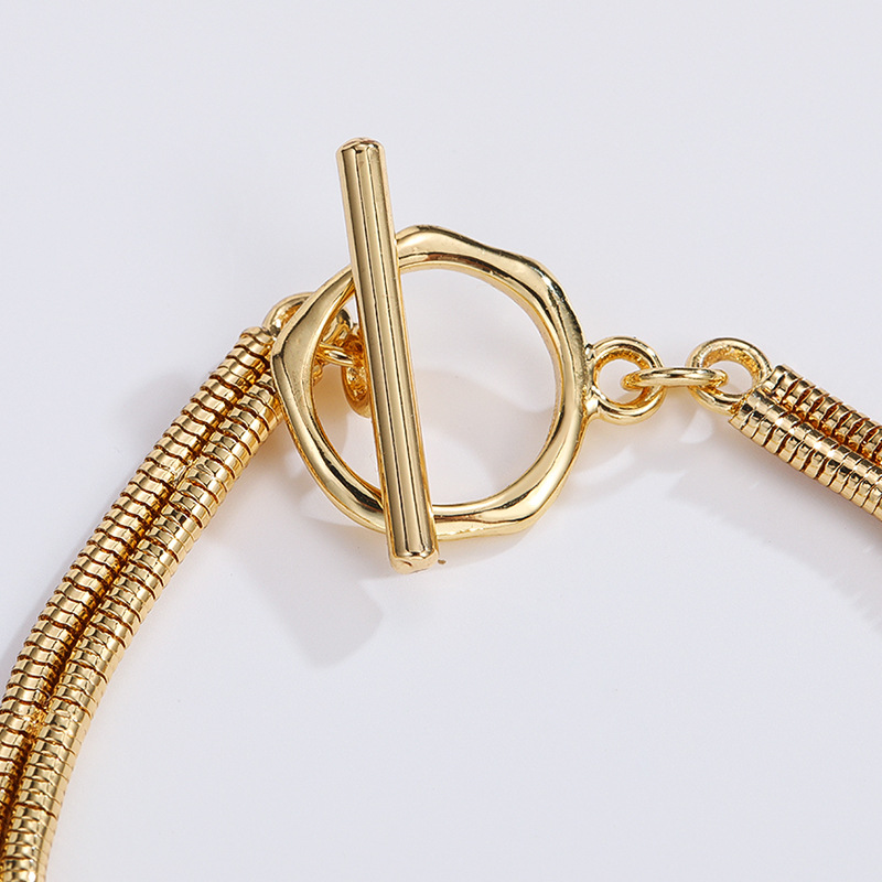 Fashionable and versatile geometric devil's eye Oil Drop Pendant ot buckle bracelet exaggerated Chain Bracelet