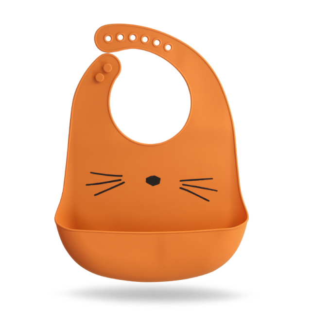 Waterproof Soft Baby Silicone Bibs Cute Cartoon Printed Kids Girl Boy Adjustable Children Bib Baby Lunch Feeding Stuff