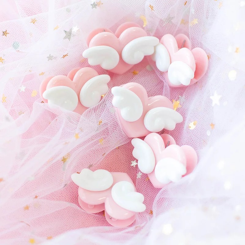 Lovely girl's heart photo clip love wing clip convenient clip changeable Sakura animation soft sister folder