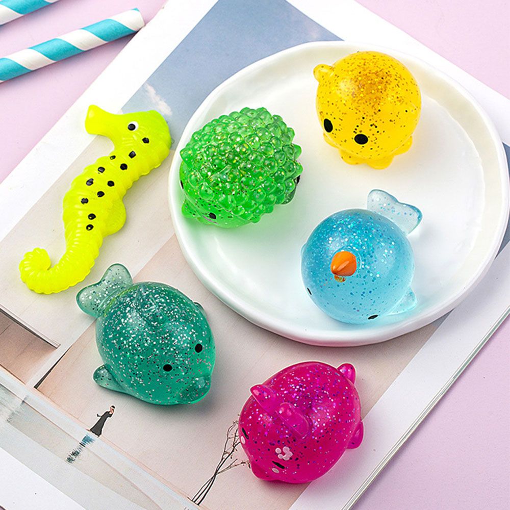 3PC Cute Animal Squishy Mochi Toys Soft Squeeze Fidget Toys Novelty Gags Healing Fun Kids Adult Toy Stress Reliever Decor