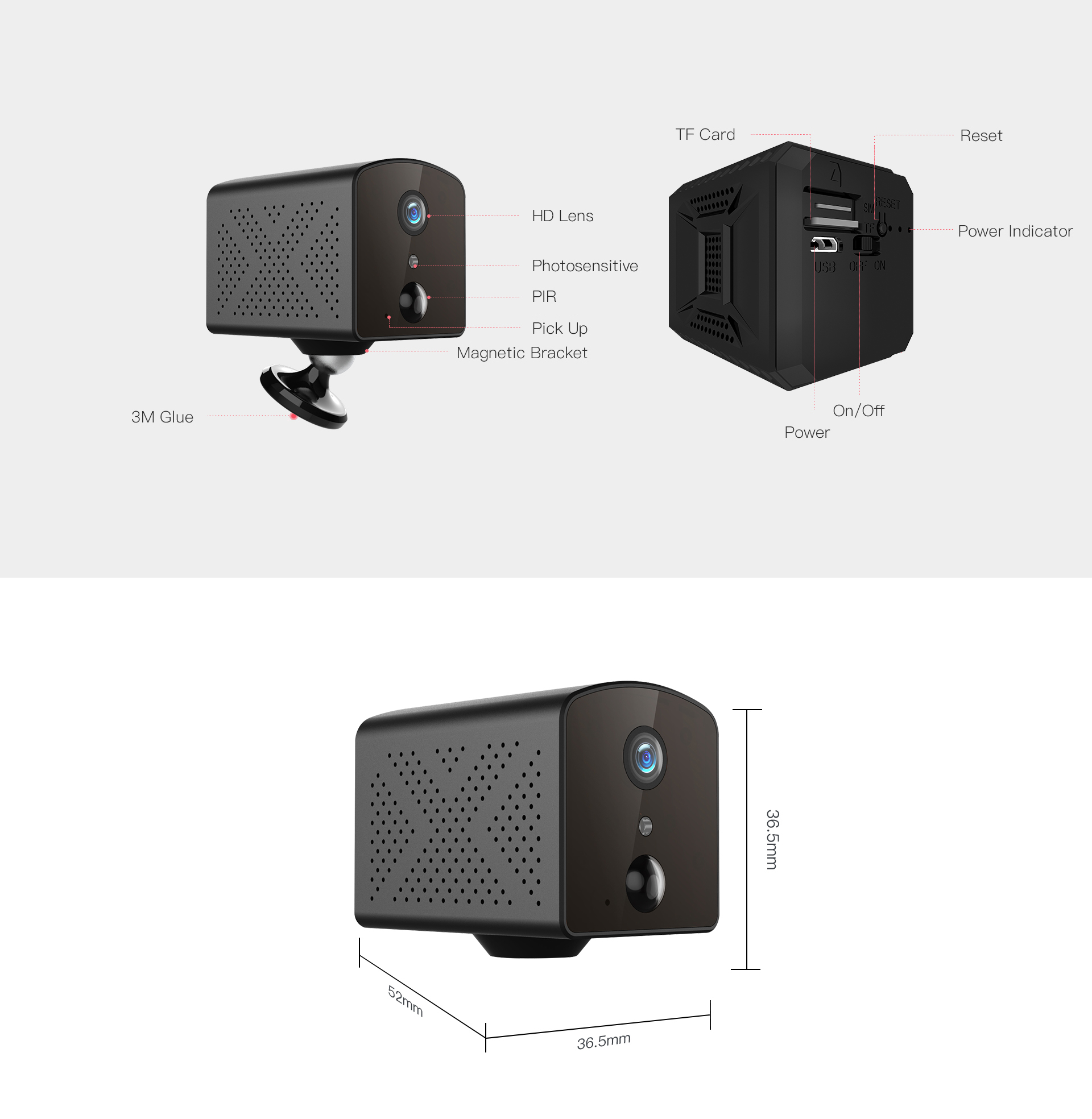 4K 4G Battery Mini Camera 4G IP Camera 2600mAh Battery Camera Wifi mini Camera IR Night Surveillance Security Camera