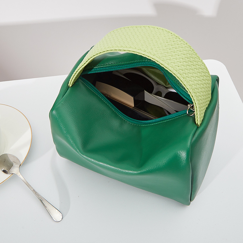 Creative portable storage bag candy color square wash bag pvc leather waterproof large-capacity cosmetic bag