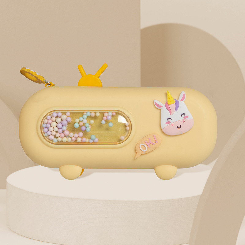 Bubble machine pencil bag cartoon cute radio shape creative stationery pencil bag primary school students large capacity pencil case